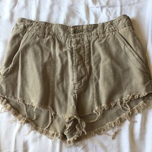 Free people tan shorts